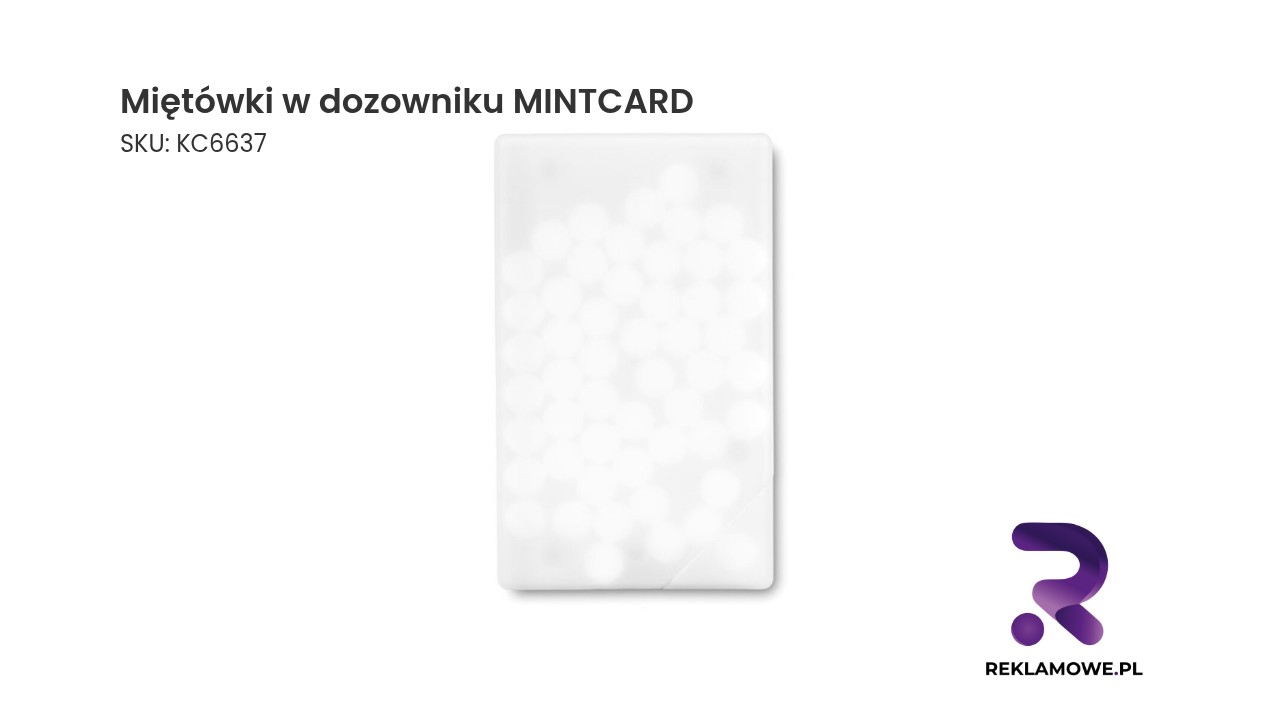 Miętówki w dozowniku MINTCARD nadające świeżość